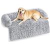 Feandrea FluffyHug Cuccia Divano per Cani di Peluche, Tappeto Copridivano per Animali, Taglia XXL, per Cani di Grande Taglia, 122 x 95 x 18 cm, Grigio Ombré PGW224G01