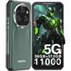 OUKITEL WP39 PRO 5G Smartphone Indistruttibile- 36GB+512GB/2TB Android 14 Telefono Robusto,Batteria 11000 mAh/33 W, FHD+ da 6,6 Cellulare, Fotocamera da 64 MP+32MP, Dual SIM/Face ID/NFC/GPS, Verde