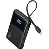 INIU 45W Power Bank, 10000mAh Ricarica Rapida Powerbank con Cavo USB C Integrati, USB C In&Out PD3.0 QC4.0 Caricatore Portatile per iPhone 16 15 14 13 12 Pro Xiaomi Samsung Huawei iPad Pro etc