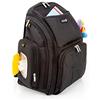 Safety 1St Borsa per pannolini, Zaino Fasciatoio con Materassino per Cambio Pannolini, 17 Scomparti, Nero