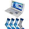 Rainbow Socks - Laptop Box Socks - Donna Uomo Calzini Regalo Novità per Programmatori e Appassionati di Informatica - 2 Paia - Taglia 41-46