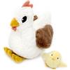 Les Déglingos Les PTIPOTOS by Peluche Maman Bebe - Douce - Regalo Nascita - Pioupiou Poule Maman Bebe Blanche, 32 cm