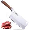 ZOLMER Coltello da cucina in acciaio inox - Coltello da cucina cinese per carne e ossa - Coltello giapponese professionale con manico in legno - Robusto tritatutto per professionisti