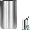 Aicharynic Refrigeratore per vino in acciaio inox a doppia parete, per champagne, per vino, champagne, per vino e champagne, refrigeratore per bottiglie da viaggio, 12 x 19 cm