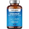 Natugea Visionup - Integratori con Luteina e Zeaxantina per la Salute degli Occhi, con Licopene, Vitamina C, Zinco e Ingredienti Naturali, Azione Antiossidante, 60 capsule, Vegano, Made in Italy