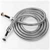 SHANFO Tubo Doccia 2,5 metri, Flessibile Doccia in Acciaio Inox, Antitorsione, Connettori Universali G1/2, Interfaccia In Ottone, Cromato, Z1OK