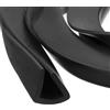 QUARKZMAN Profilo di Protezione a U, Tipo Piatto di Protezione per Bordi in Striscia di Tenuta in Gomma di Lunga 9.8piedi per Bordi da 11.5-12mm, (5/8 L x 35/64 A) Nero