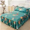 Morbuy 3 Pezzi Set Gonna da Letto per Singolo Matrimoniale e Una Piazza e Mezza Elasticizzata Copriletto con Volant Coprirete per Letto Lenzuola con 2 Federe (180x220+48x74cm,Zafferano)