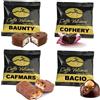 Caffè Vulcanus - Kit assaggio 60 cialde in carta compostabili ESE44 di caffè aromatizzati - Bacio, Cafmars, Cofhery, Baunty