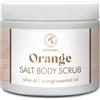 AROMATIKA trust the power of nature Scrub Corpo Arancia 500 g - Scrub Corpo con Sale - Scrub Corpo con Olio di Oliva e Olio Essenziale di Arancia - Aroma di Agrumi - Cura della Pelle - Cura delle Mani - Cura del Corpo - Bellezza