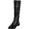 Generic Stivali da Combattimento da Uomo,Outdoor Inverno Nuove Scarpe Foderato Pelliccia Caldo Casual Stivali da Combattimento con Cerniera Laterale Stivali da Lavoro Eleganti Stivali Invernali con Tacco