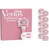 Gillette Venus Comfortglide Spa Breeze - Ricariche per lamette da donna, confezione da 10, 3 lame integrate per una rasatura liscia e precisa che dura a lungo
