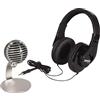 Shure - Kit di registrazione mobile con cuffie SRH240A e microfono MV5, inclusi cavi Lightning e USB