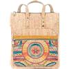 DeCarbonize Daypack - Borsa shopper in sughero, in pelle vegana, in sughero, marrone, 35 cm x 30 cm x 9 cm
