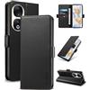 Yunubeyii Cover Libro per Honor 90 5G - [Blocco RFID] Luxury PU Leather Portafoglio Card Holder Magnetic Phone Custodia con Kickstand, Cover Protettiva Antiurto, Nero