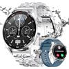 LIGE Smartwatch Uomo, Chiamata Bluetooth e Ricarica Wireless, Fitness Tracker da 1,39'' per Frequenza Cardiaca/Sonno, Smartwatch Argento Impermeabile IP68 Compatibile con Android iOS