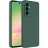 Captor Cover Custodia Colorata in Silicone Liquido per Samsung Galaxy A56 5G, Alta Qualità con Bordo Rialzato per Schermo e Protezione Fotocamera Morbida Con Microfibra Interna (Verde Scuro)
