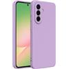 Captor Cover Custodia Colorata in Silicone Liquido per Samsung Galaxy A56 5G, Alta Qualità con Bordo Rialzato per Schermo e Protezione Fotocamera Morbida Con Microfibra Interna (Viola Lilla)