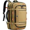 Tolaccea Zaino da Viaggio Espandibile 45L-50L, Zaini Aereo Bagaglio a Mano Adatto alla TSA, Zaino Porta PC 17.3, Grande Zaini Uomo Donna per Viaggi d'Affari e Weekender, Kaki