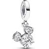 PANDORA Disney Pendente a forma di Topolino in argento Sterling con zirconia cubica trasparente