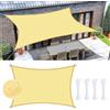 KIMIGO Vela Ombreggiante Impermeabile,Tenda a Vela per Esterno 3x4m Tenda a Vela Rettangolare,protezione solare impermeabile Protezione UV, per balcone,Esterno,Giardino,Terrazza,Sabbia
