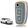 TOOMUME Cover Chiave TPU, Custodia Chiave Adatto per Nissan Micra K14 Qashqai j11 Juke F15 Xtrail T32 Pulsar C13 Rogue Murano Maxima Altima, Copri Chiavi Guscio Chiave Auto Telecomando - 2 Tasti