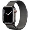 Apple Watch Series 7 (2021) GPS + Cellular 41 mm - Acciaio inossidabile Grafite - Loop in maglia milanese Nero, excellent