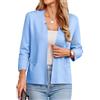 GRACE KARIN Donna Blazer Elegante Outfit Business Cardigan Open Front con Tasche Autunno Inverno Cardigan Tops S Apricot -3