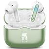 xinwld Cuffie Bluetooth, 2025 Auricolari Bluetooth 5.4 HiFi Stereo, 40 Ore Cuffie Wireless In Ear con 4 ENC Cancellazione Rumore Mic, Cuffiette Sport LED USB-C, IP7 Impermeabili Cuffie Senza Fili, Verde