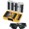 Dewalt DT70704-QZ - Set di 47 punte per avvitatore, con occhiali di sicurezza, con scatola portaoggetti - Dewalt