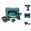 Makita Dhp 485 RT1J Trapano avvitatore a percussione a batteria 18 v in valigetta Makpac + 1x Batteria 5,0 Ah + Caricabatterie rapido - Makita