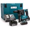 Makita Martello Tassellatore Scalpellatore Batteria Dhr243Rtj Makita Volt 18X2 Ah 5,0 Sds Plus + Valigia - 1 Pz