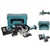 Makita Dpj 180 rmj Fresatrice intestatrice a batteria 18 v + 2 x Batterie 4,0 Ah + Caricabatterie + Valigetta Makpac - Makita