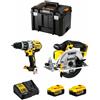 Dewalt Kit DWK214 (DCD996 + DCS391 + 2 x 5,0 Ah + DCB115 + tstak vi) - Dewalt
