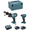 Makita Kit DLX2145TJ (DTD152 + DHP458 + 2 x 5,0 Ah + DC18RC + makpac 3) - Makita