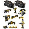 Dewalt Kit DWK802T (DCD796 + DCH273 + DCG405 + DCF887 + DCS355 + DCS369 + DCS391 + DCL050 + 3 x 5,0 Ah + DCB115 + 4 x tstak vi) - Dewalt