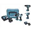 Makita Kit combinato a batteria Makita dlx 2339 j Trapano avvitatore a batteria ddf 482 + avvitatore a percussione a batteria dtd 156 + 2x batteria