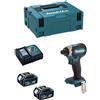 Makita Avvitatore ad Impulsi MAKITA DTD153RTJ (2 x 5,0 Ah + DC18RC + MAKPAC 2)
