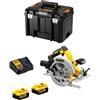 Dewalt - Sega Circolare DCS570P2T (2 x 5,0 Ah + DCB115 + tstak vi)