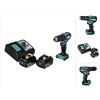 Makita Trapano avvitatore a percussione senza filo Makita dhp 483 rm 18 v 40 Nm Brushless + 2x batteria 4,0 Ah + caricabatterie