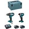 Makita - Kit DLX2127TJ (DDF482 + DTD152 + 2 x 5,0 Ah + DC18RC + makpac 3)