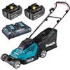 Makita Tagliaerba 36V 2X18V agli ioni di litio 43 cm + 2 Batterie MAKITA - DLM432PT2