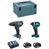 Makita - Kit DLX2131RFJ (DHP482 + DTD152 + 2 x 3,0 Ah + DC18RC + makpac 3)