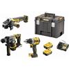 Dewalt Kit 3 utensili xr 18V 5Ah brushless Dewalt DCD800 + trapano DCH172 sds plus + smerigliatrice angolare DCG405 - DCK355P2T-QW