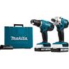 Makita Set Trapano a Batteria e Avvitatore a Impulsi Makita DK18A35X1 con Batteria, Caricabatterie e 30 Punte (DF4880, TD127D)