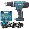 Makita DHP453RFX4 Trapano avvitatore a percussione 18V + 74 Accessori - Makita