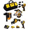 Dewalt - Kit D12K502 (DCS512 + DCS312 + DCD703 + DCH072 + DCF901 + 1 x 3,0 Ah + 1 x 5,0 Ah + DCB107 + Borsa)