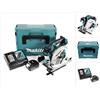 Makita DHS 680 RF1J Sega circolare a batteria 18V 165mm in valigetta Makpac + 1x Batteria BL1830 3,0 Ah + Caricatore rapido DC 18 RC