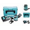 Makita - dbo 180 saj Levigatrice orbitale a batteria 18V + 2x Batterie 2,0Ah + Caricabatterie + Valigetta Makpac