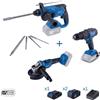 Scheppach Set 3 elettroutensili Scheppach serie 20v ixes con 3 batterie e caricabatteria